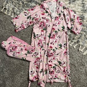 Baby Be Mine Maternity Robe and Swaddle set